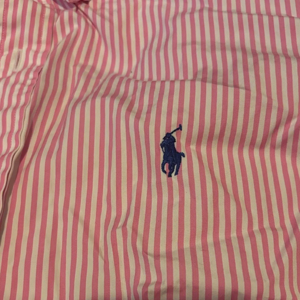 Polo by Ralph Lauren Pink and White Striped Button-Up Shirt - Picture 7 of 11